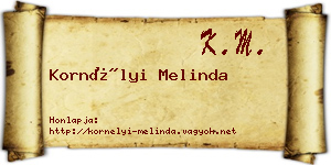Kornélyi Melinda névjegykártya